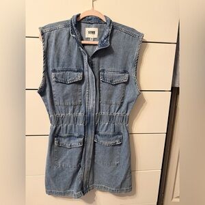 Steve Madden Light Blue Denim Vest